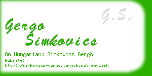 gergo simkovics business card